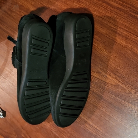 Cole Haan Grand Waterproof Boots Size 8.5 Booties Wedges Black Faux Fur - Picture 5 of 8